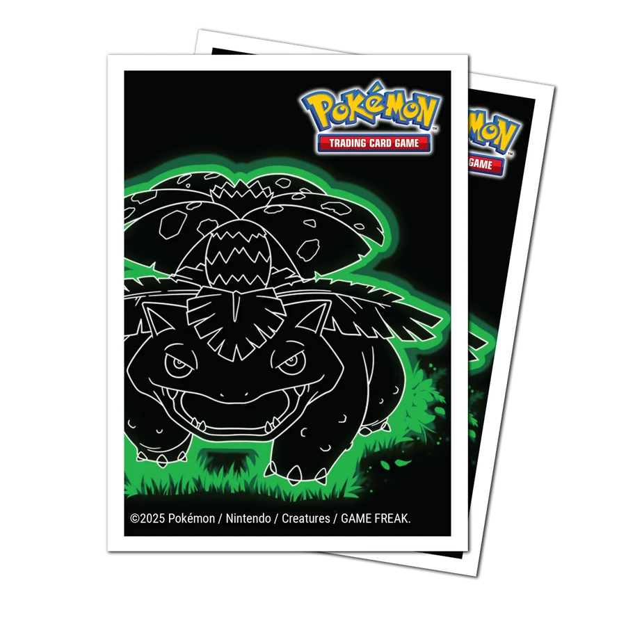 Tcg Ultra Pro: Neon Kanto 105ct APEX DECK PROTECTOR Sleeves Venusaur for Pokémon
