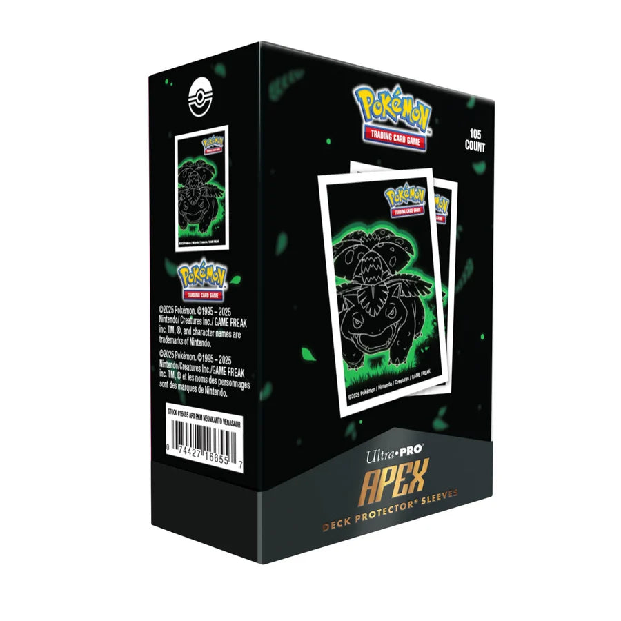 Tcg Ultra Pro: Neon Kanto 105ct APEX DECK PROTECTOR Sleeves Venusaur for Pokémon