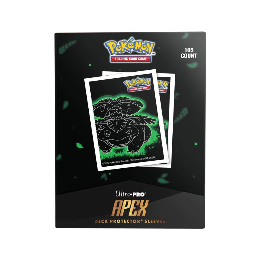 Tcg Ultra Pro: Neon Kanto 105ct APEX DECK PROTECTOR Sleeves Venusaur for Pokémon