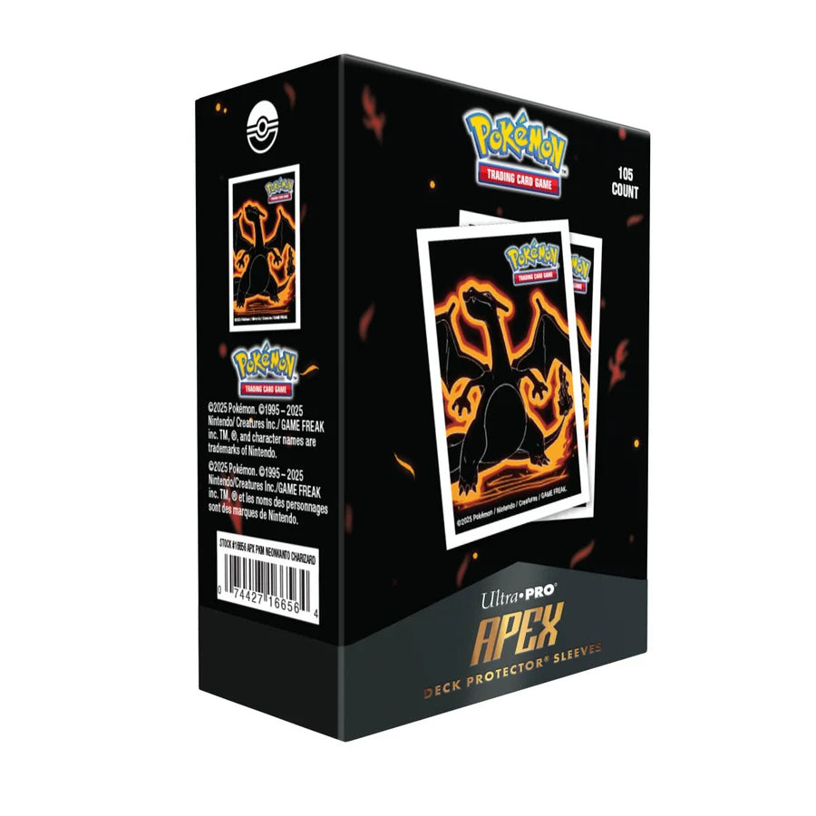 Tcg Ultra Pro: Neon Kanto 105ct APEX DECK PROTECTOR Sleeves Charizard for Pokémon