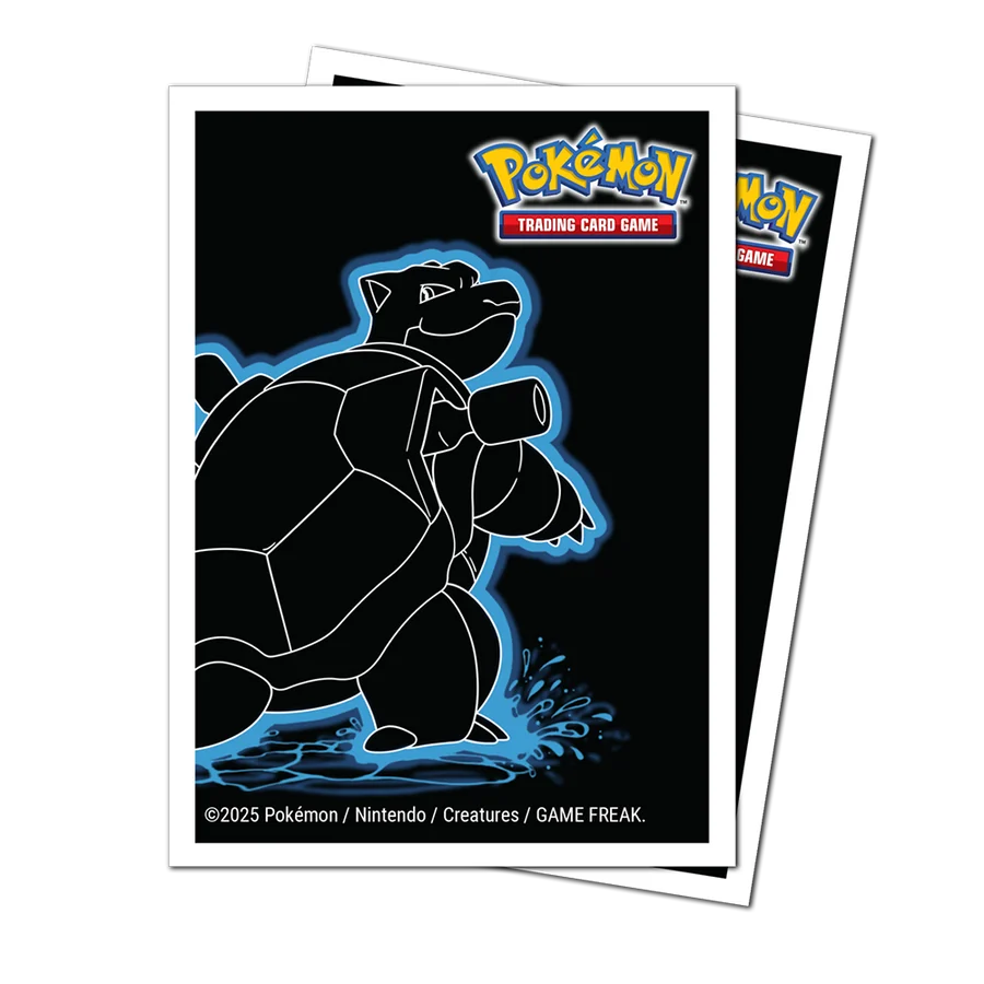 Tcg Ultra Pro: Neon Kanto 105ct APEX DECK PROTECTOR Sleeves Blastoise for Pokémon