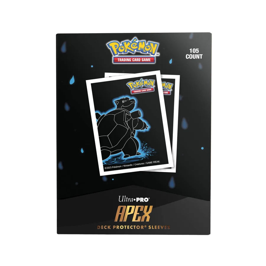 Tcg Ultra Pro: Neon Kanto 105ct APEX DECK PROTECTOR Sleeves Blastoise for Pokémon