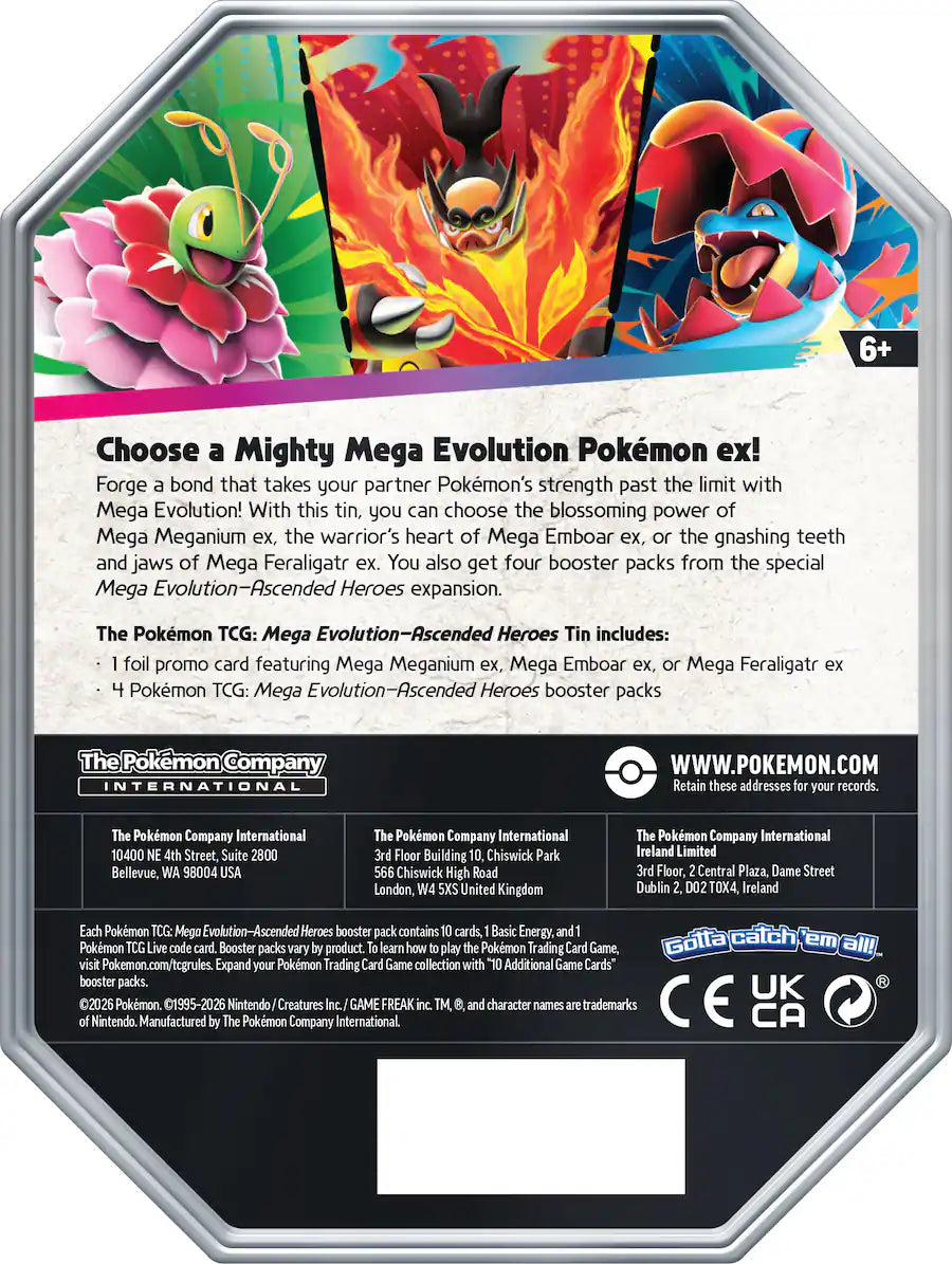 Pokemon TCG: Ascended Heroes Tin - Mega Meganium ex