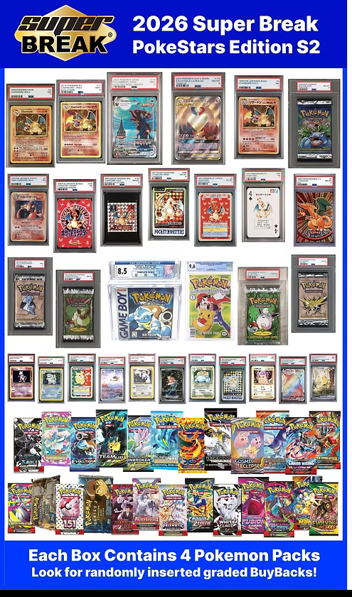 Tcg Pokémon 2026 SUPER BREAK POKESTARS SERIES 2