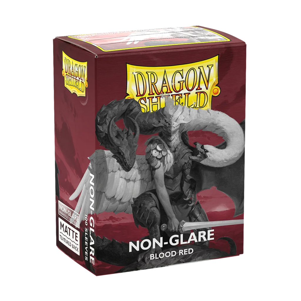 Dragon Shield Sleeves: Standard Matte Non Glare Blood Red 100 ct