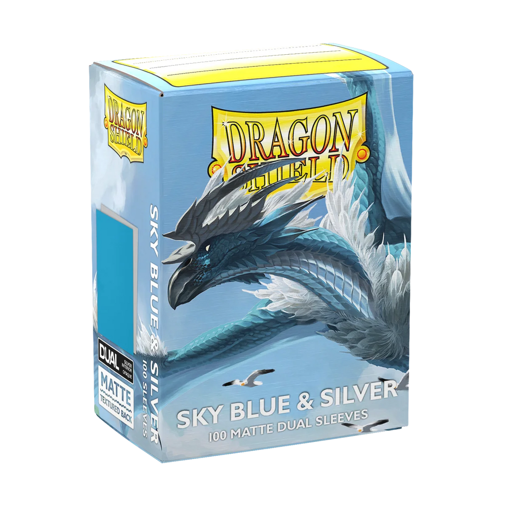 Tcg dragon shield: Sky Blue & Silver Matte Dual Sleeves