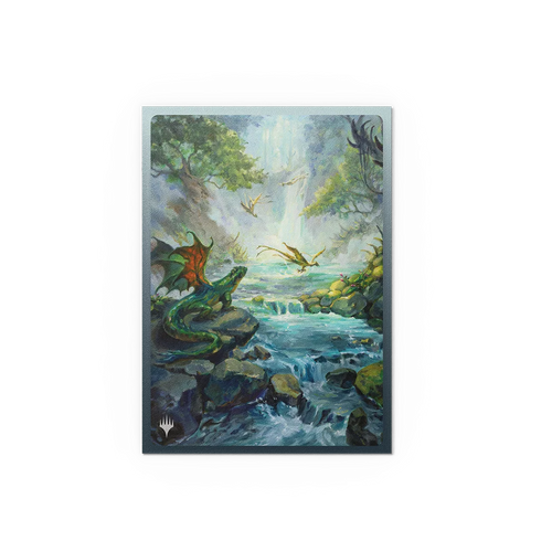 Dragon Shield Sleeves: Standard DUAL Matte MTG Landfall Series Misty Rainforest Art 100 ct