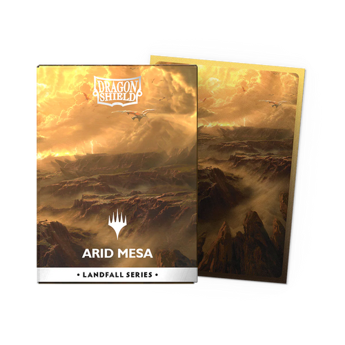Dragon Shield Sleeves: Standard DUAL Matte MTG Landfall Series Arid Mesa Art 100 ct