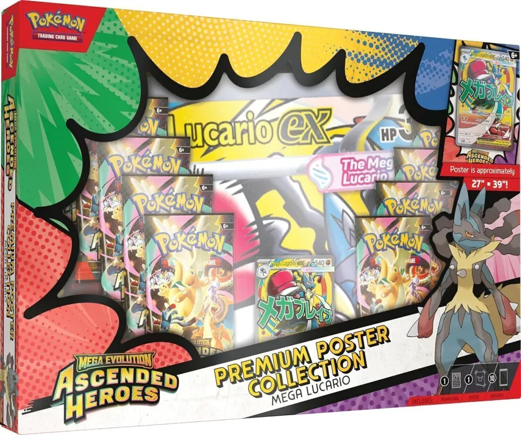 Tcg Pokemon: Premium Poster Collection Mega Lucario Ex
