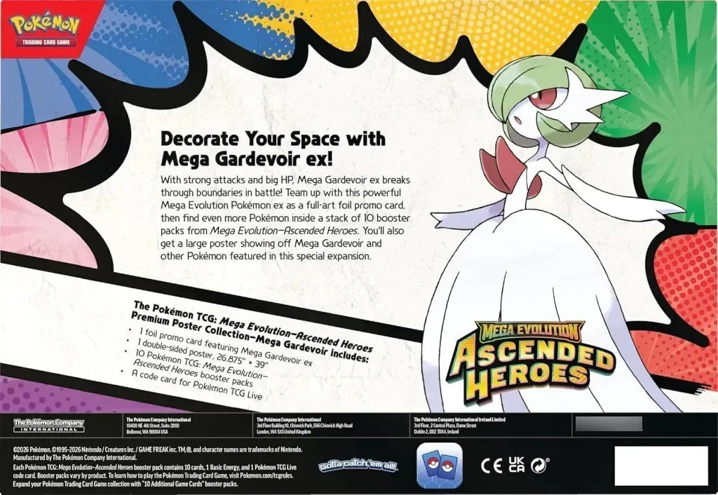 Pókemon Tcg: Premium Poster Collection Mega Gardevoir Ex