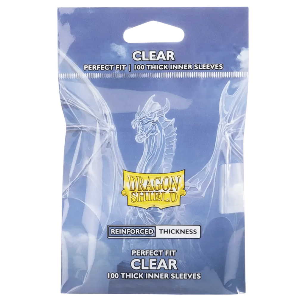 Dragon Shield Perfect Fit Standard Thick Inner Sleeves Clear 100 ct