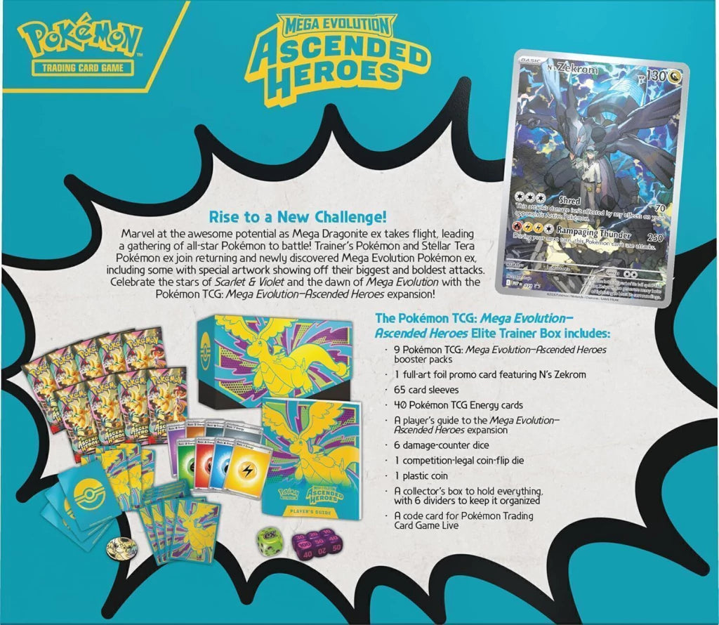 Tcg Pokemon: Mega Evolution Ascended Heroes Elite Trainer Box
