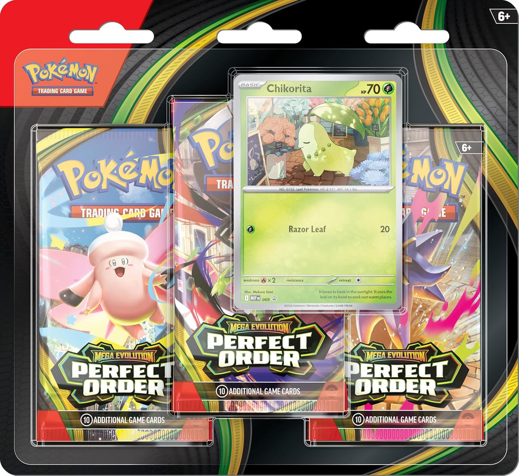 Tcg Pokemon: Perfect Order 3 Pack Blister Chikorita