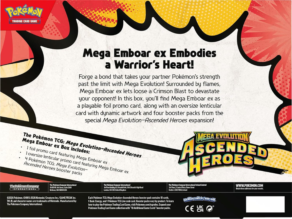 Tcg Pokemon: Mega evolution Ascended Heroes exBox Mega Emboar