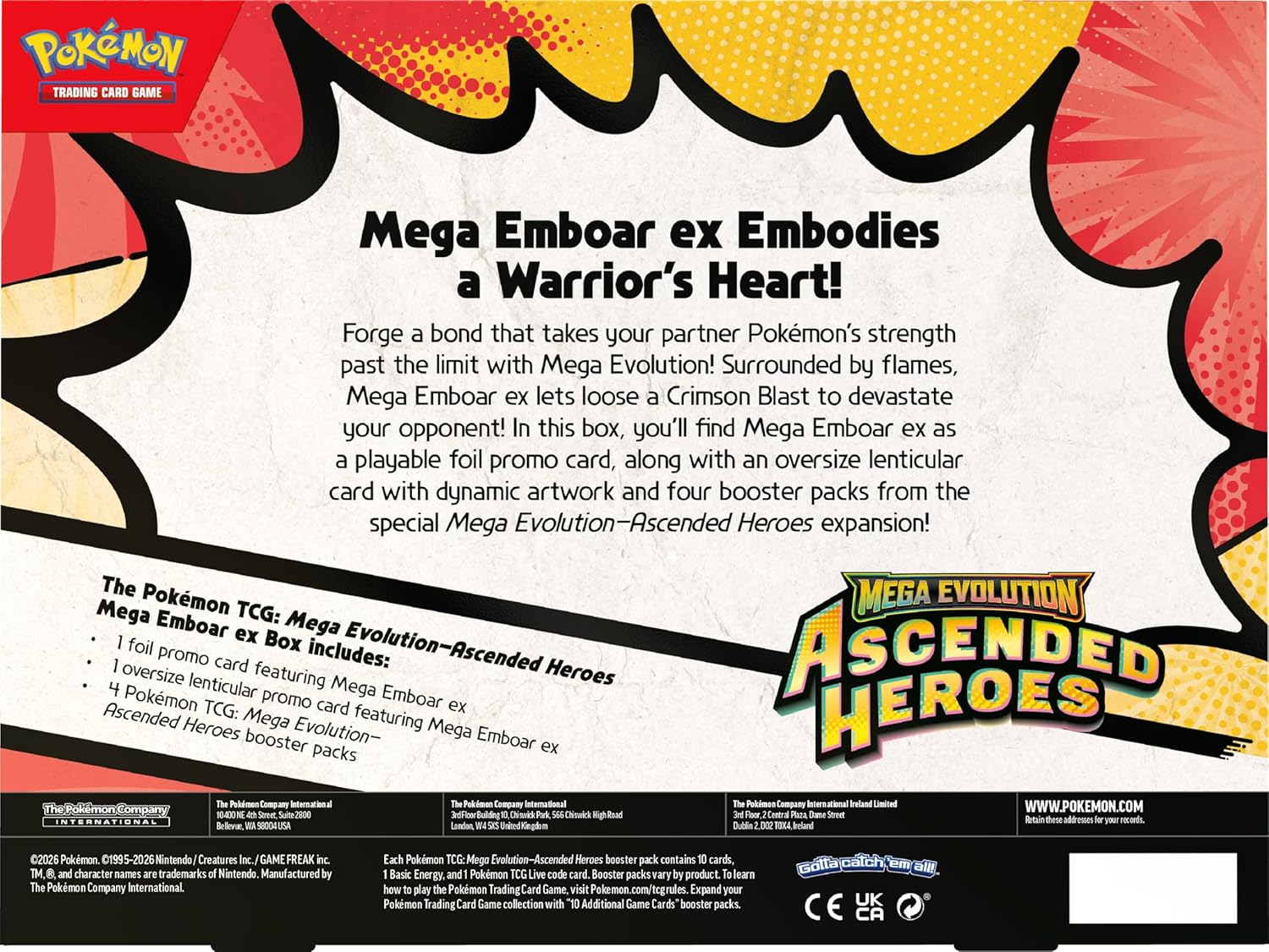 Tcg Pokemon: Mega evolution Ascended Heroes exBox Mega Emboar