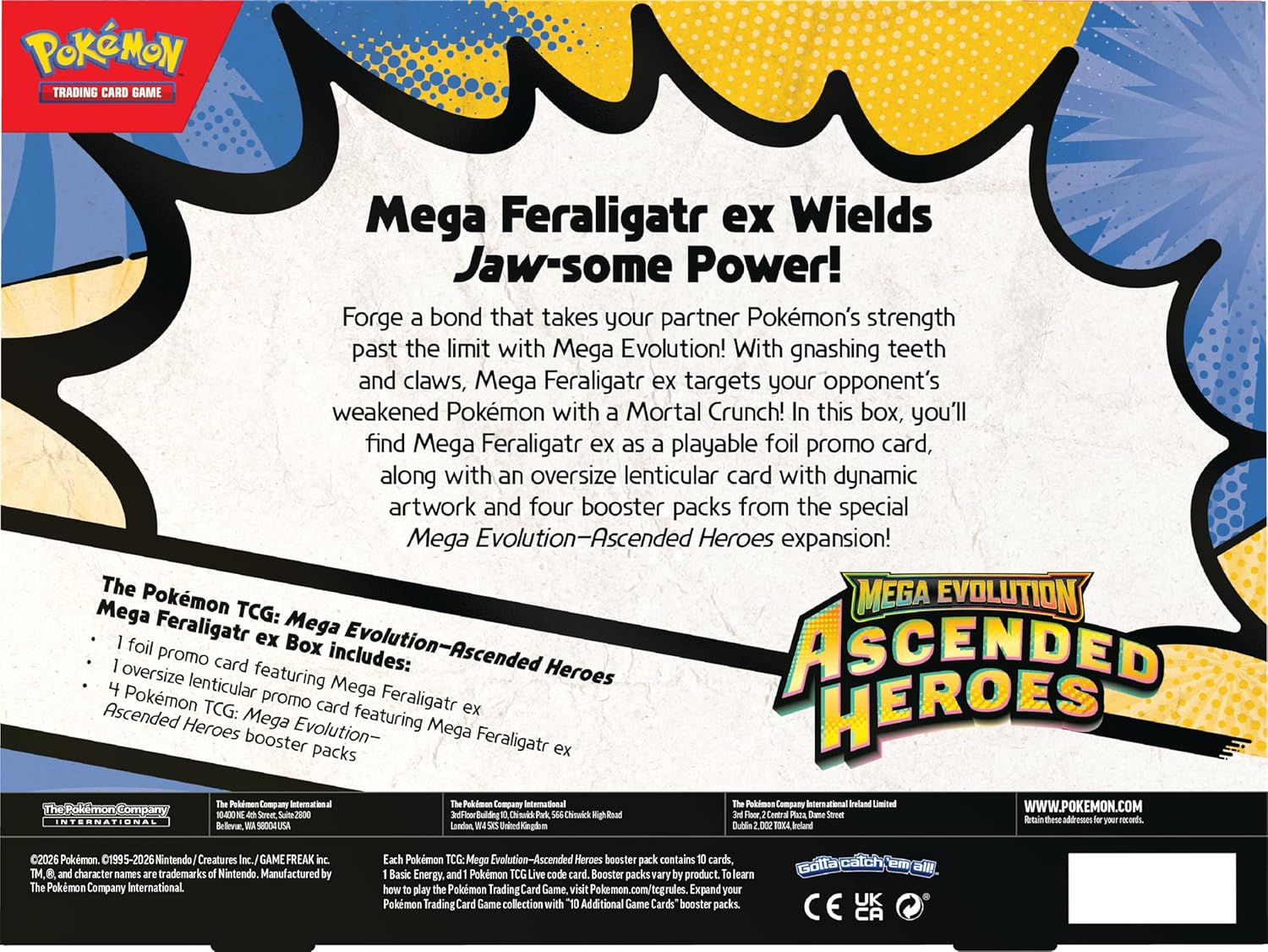 Tcg Pokemon: Mega evolution Ascended Heroes exBox Mega Feraligatr