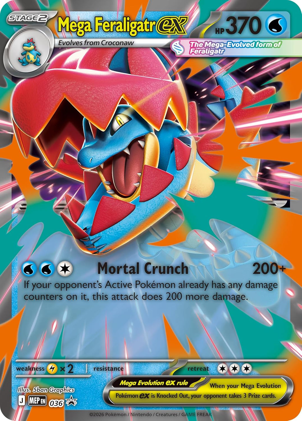 Tcg Pokemon: Mega evolution Ascended Heroes exBox Mega Feraligatr
