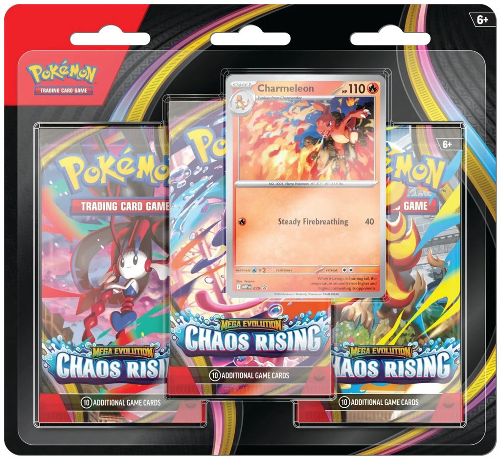 Tcg Pokemon: Mega Evolution Chaos Rising 3 Booster Blister