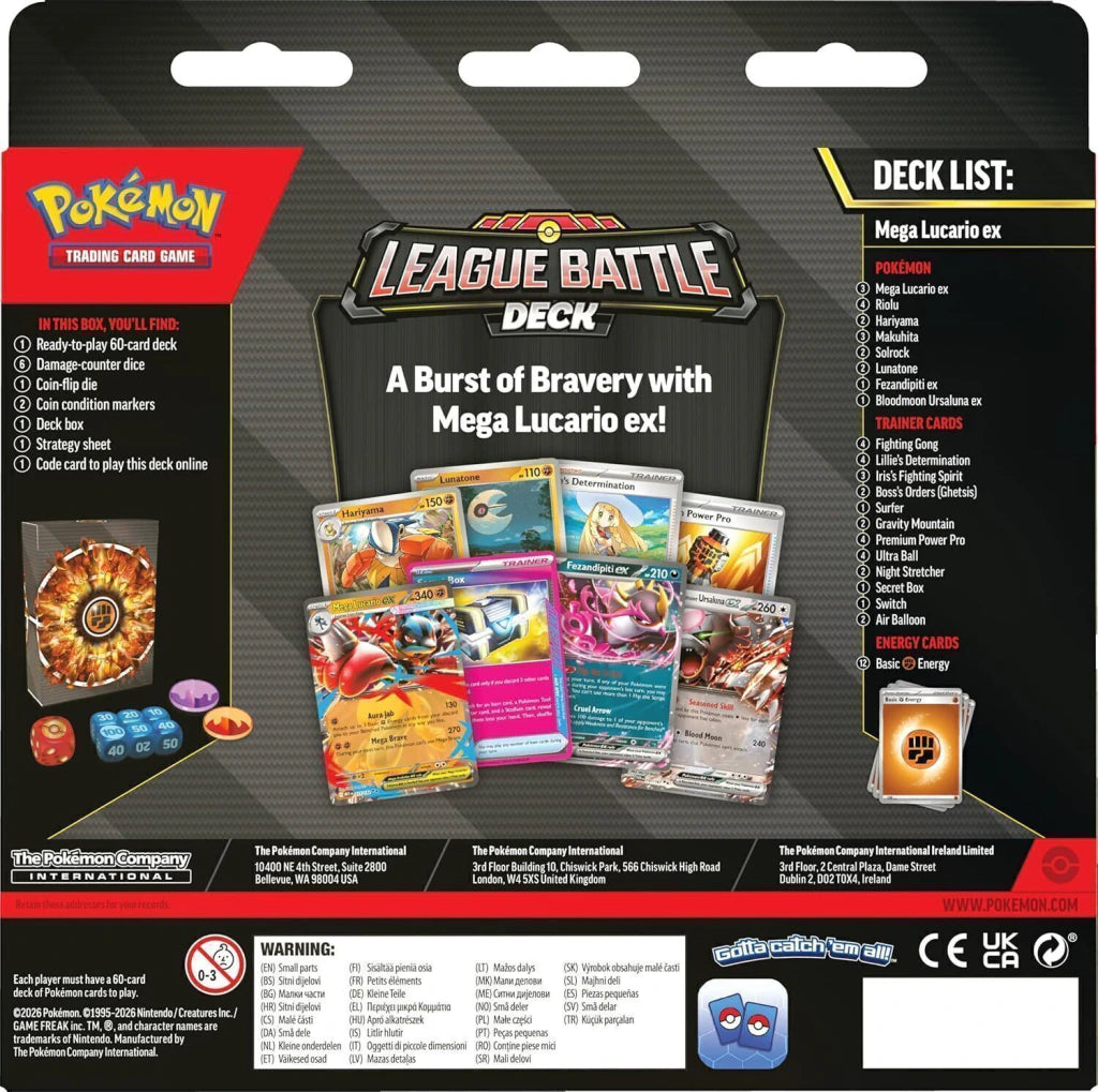 Tcg Pokemon: Mega Lucario ex League Battle Deck