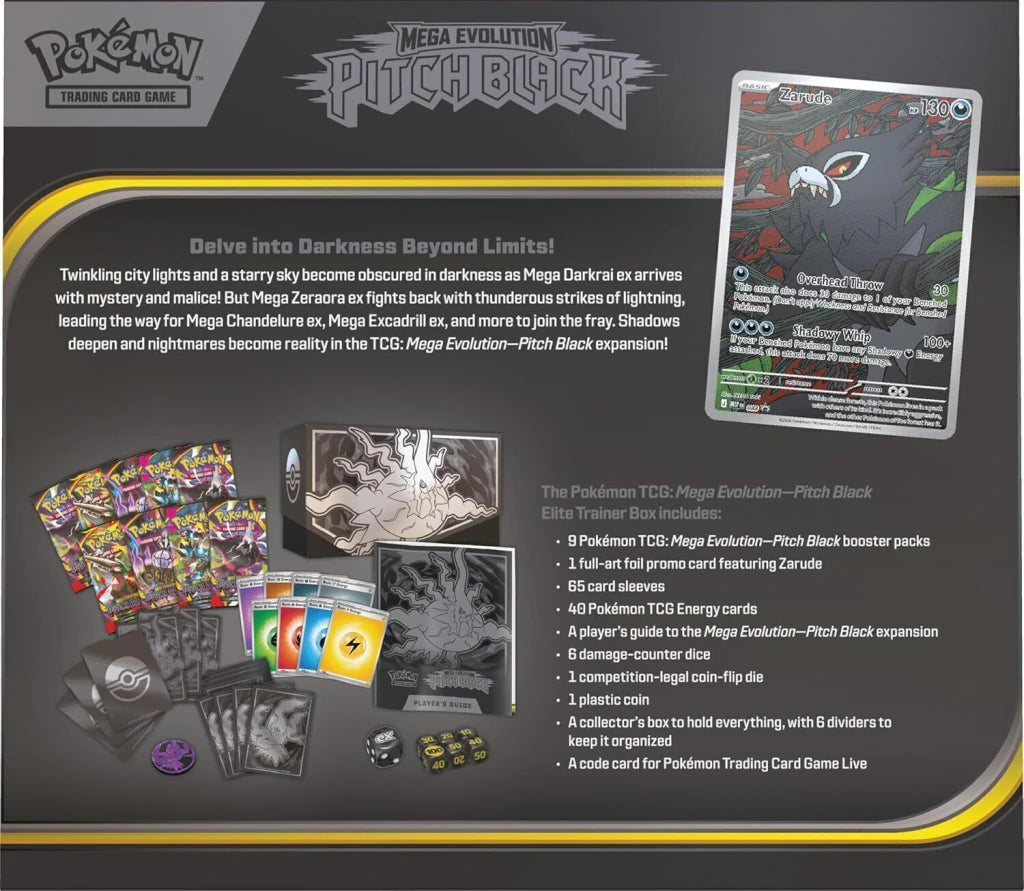 Tcg Pokemon: Mega Evolution Pitch Black Elite Trainer Box