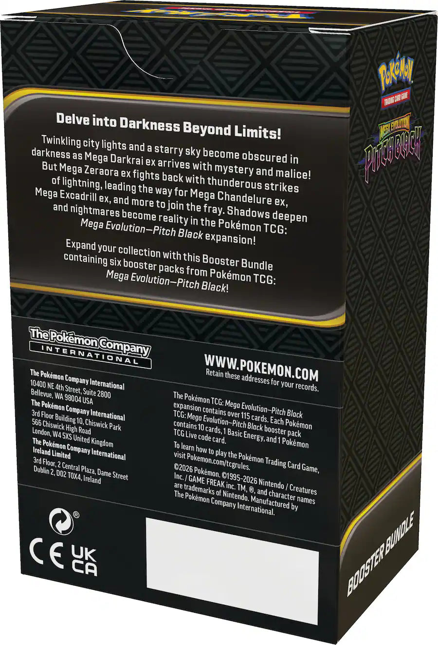 Tcg Pokemon: Mega Evolution Pitch Black Booster Bundle
