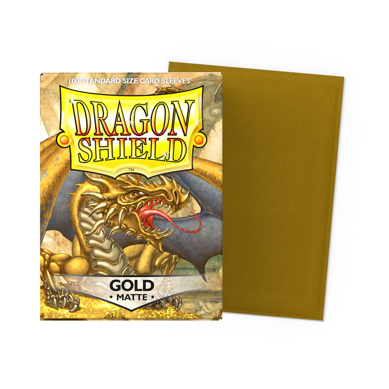 Tcg Dragon Shield Sleeves: Standard Matte Gold 100 ct
