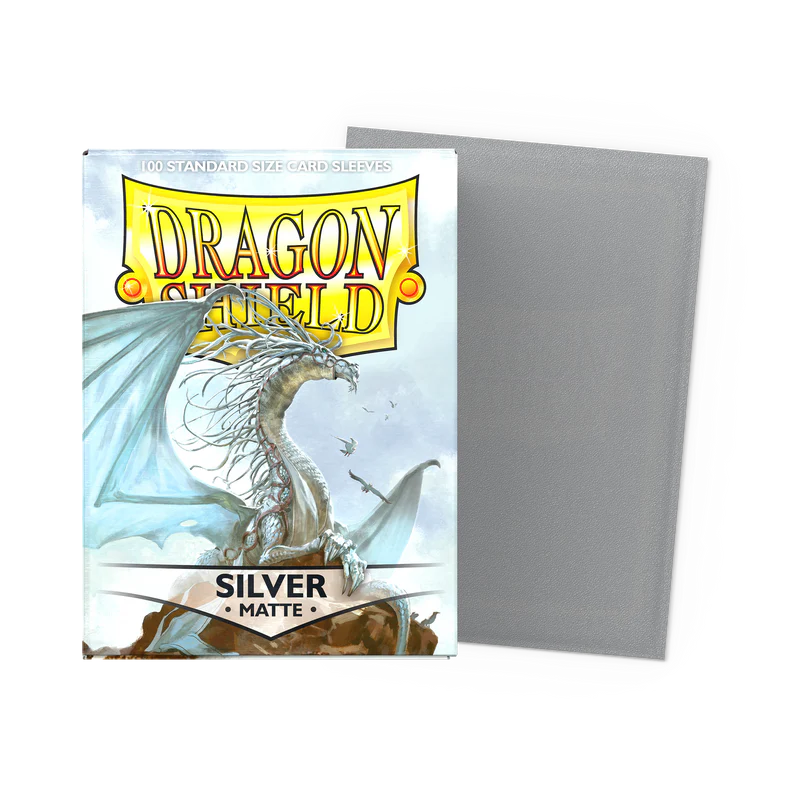 Tcg Dragon Shield Sleeves: Standard Matte Silver 100 ct