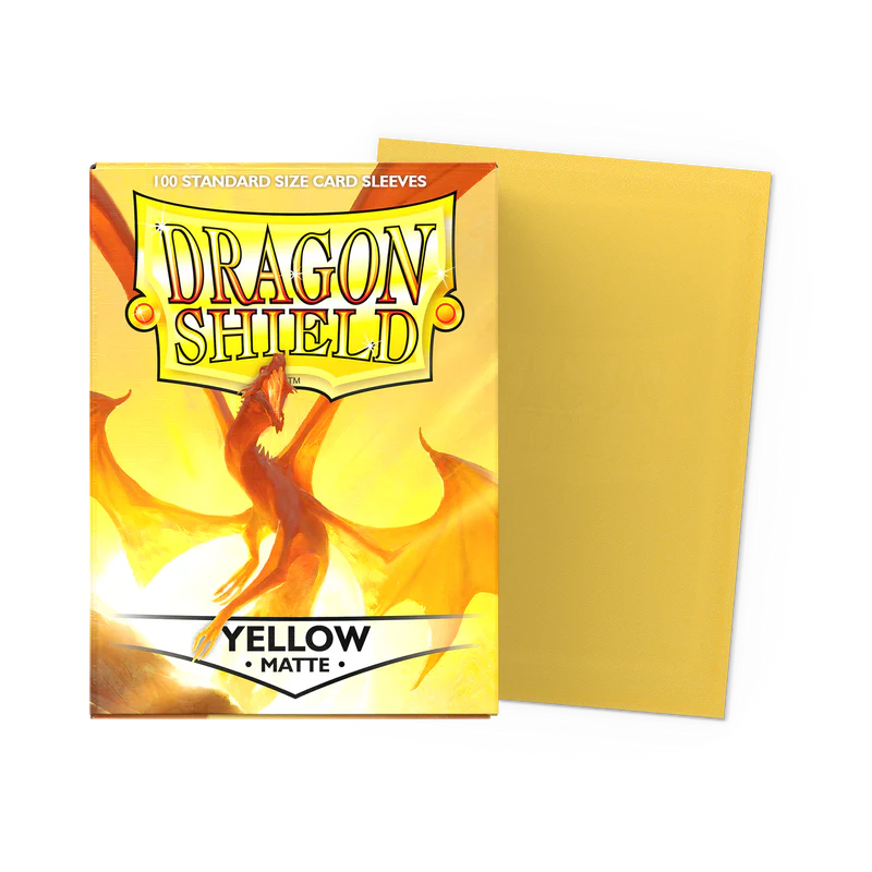 Tcg Dragon Shield Sleeves: Standard Matte Yellow 100 ct