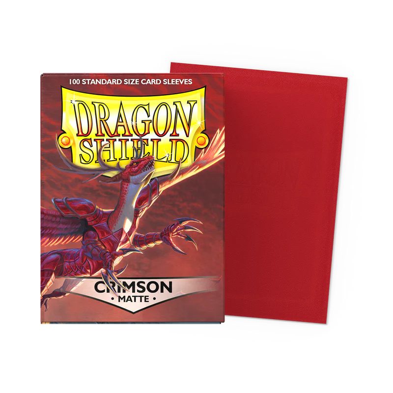Tcg Dragon Shield Sleeves: Standard Matte Crimson 100 ct