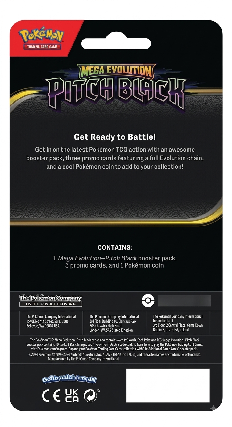 Pokemon Tcg: Mega Evolution Pitch Black Checklane Blister