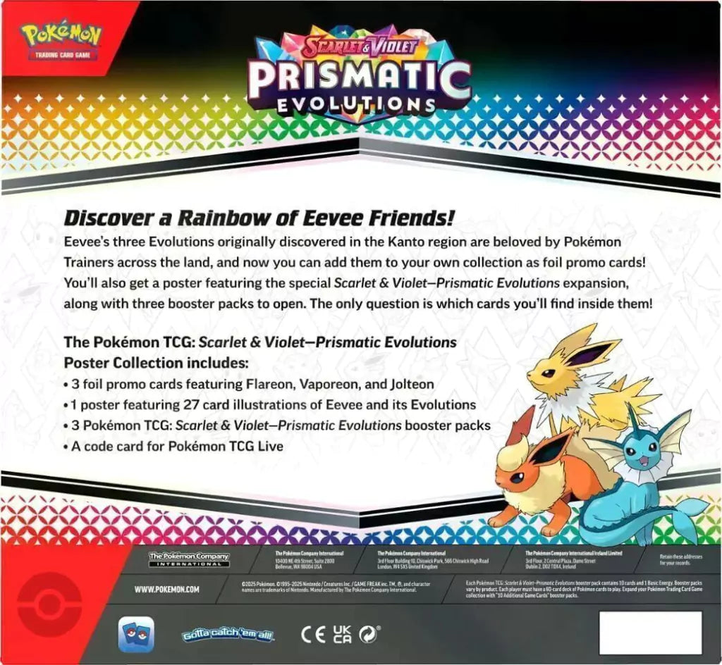 Tcg pokemon: Prismatic Evolutions Poster Collection