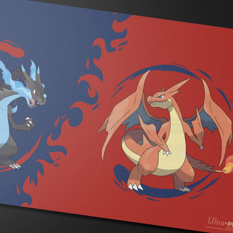 Ultra Pro Mega Charizard X and Mega Charizard Y Playmat for the Pokémon TCG