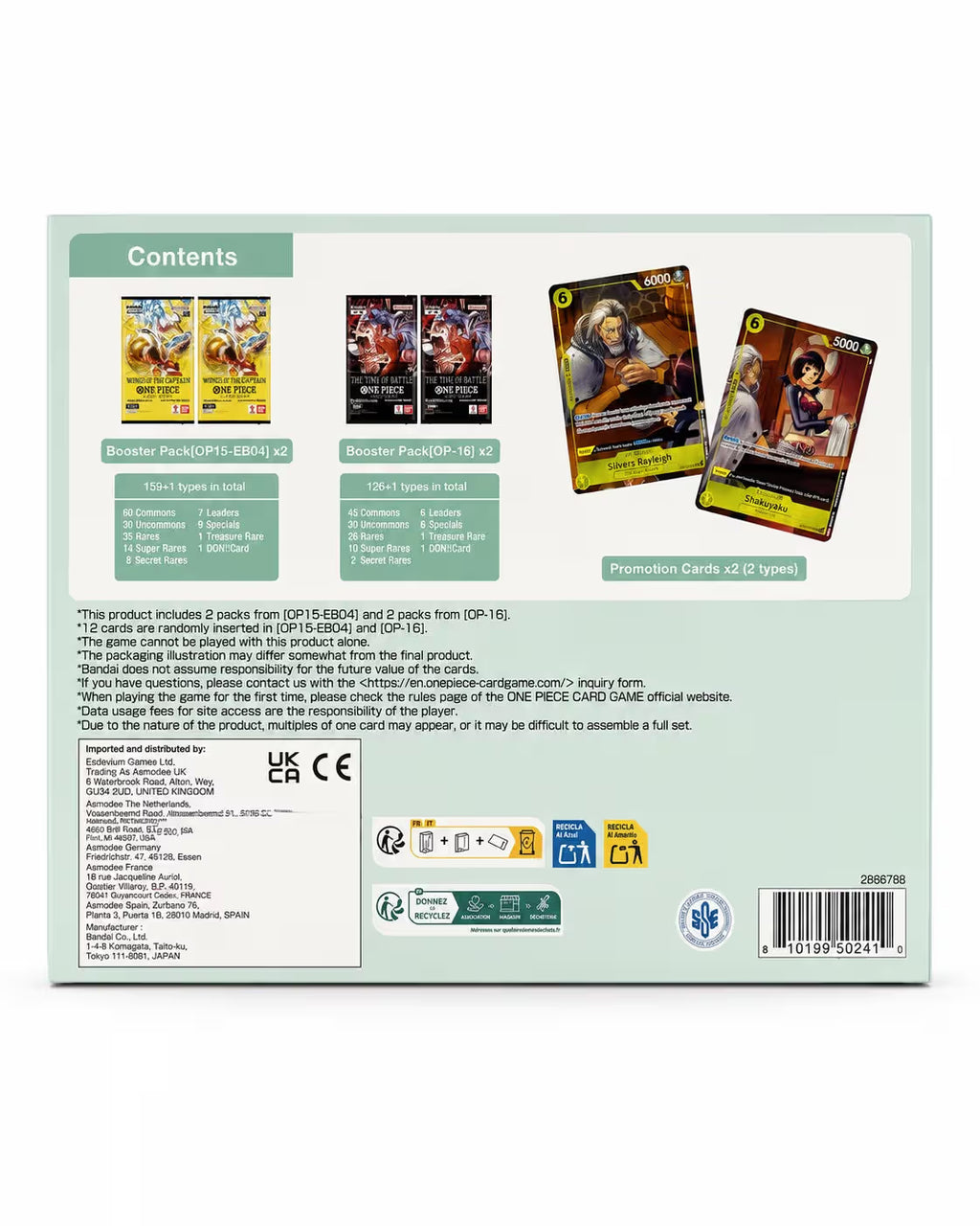 Tcg One Piece: Illustration Box Rayleigh Shakuyaku