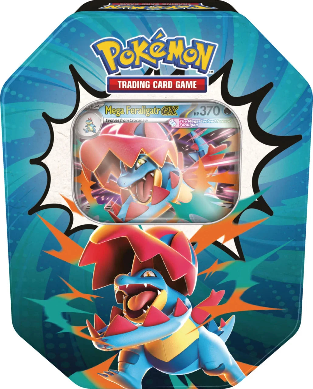 Pokemon TCG: Ascended Heroes Tin - Mega Feraligatr ex